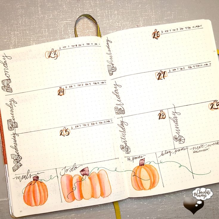 Fall Bullet Journal Theme Ideas - Chocolate Musings